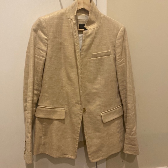 J.Crew Linen Metallic Blazer - Picture 3 of 12